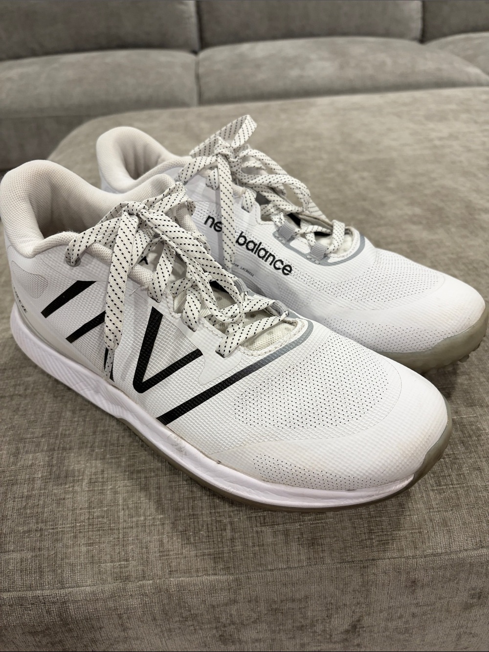 New Balance Men’s White Turf Shoes